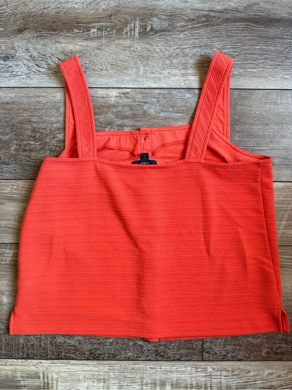 J. Crew Coral Button-Front Ribbed Tank - Picture 2 of 5